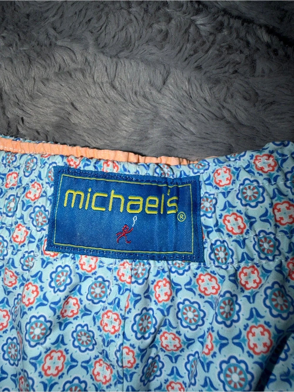 Michael’s Men's Light Blue Patterned Swim Trunks